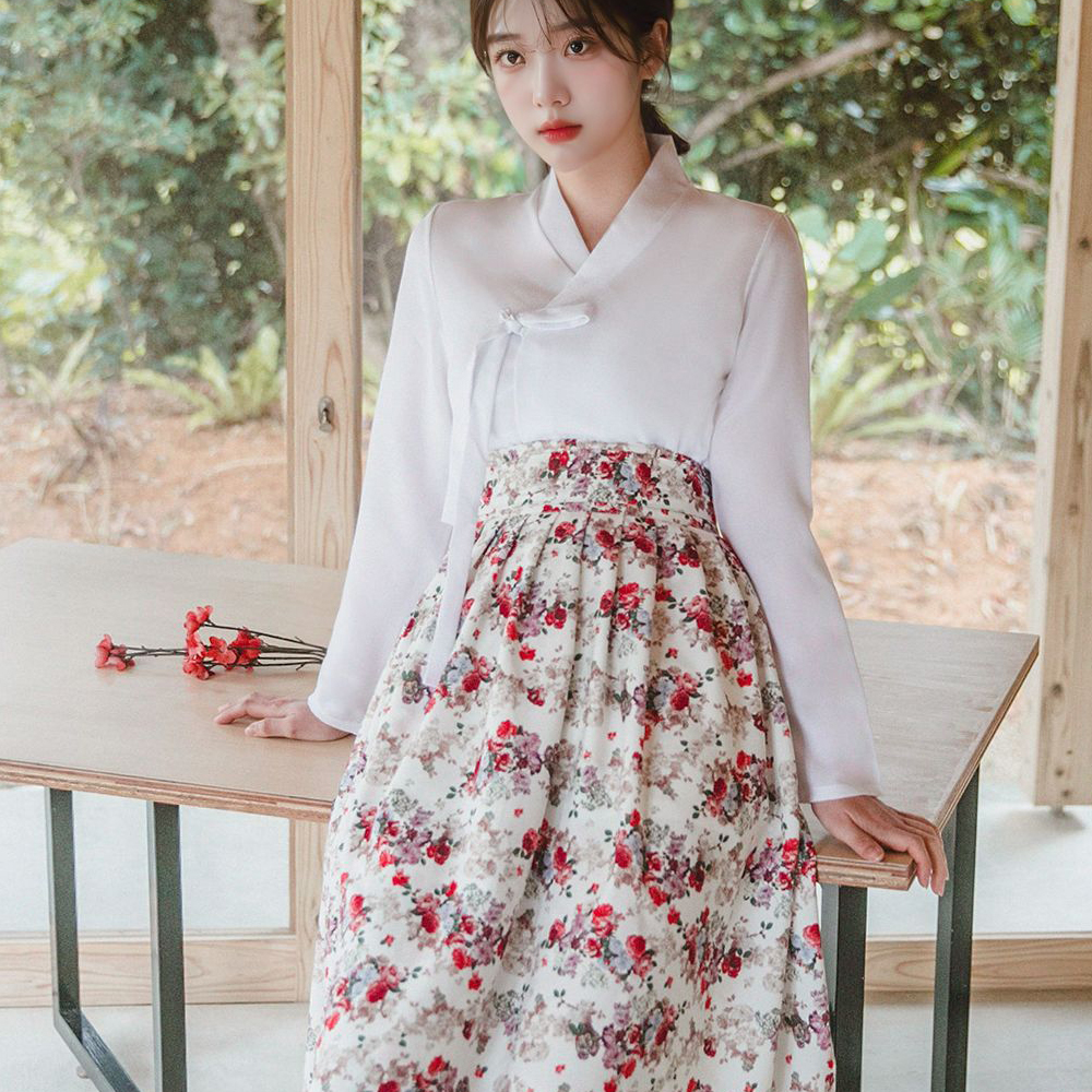 생활한복 다흰 저고리 개량 계량 퓨전 반티-178.3 이미지 6