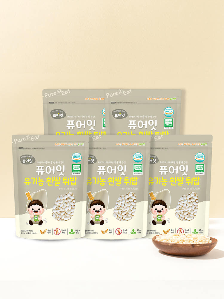 퓨어잇 유기농 백미 아이 과자 흰쌀 튀밥 5봉세트 가격 비교 퓨어잇 퓨어잇 유기농 백미 아이 과자 흰쌀 튀밥 5봉세트