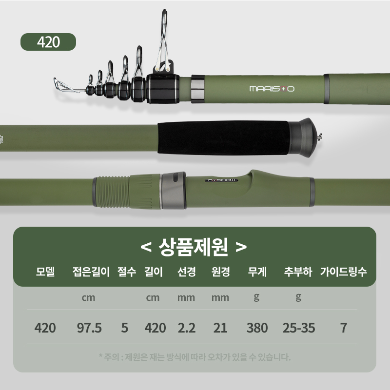 마리수 원투로드 서프대 바다 릴 낚시대 방파제 원투대 420 경질 이미지 7