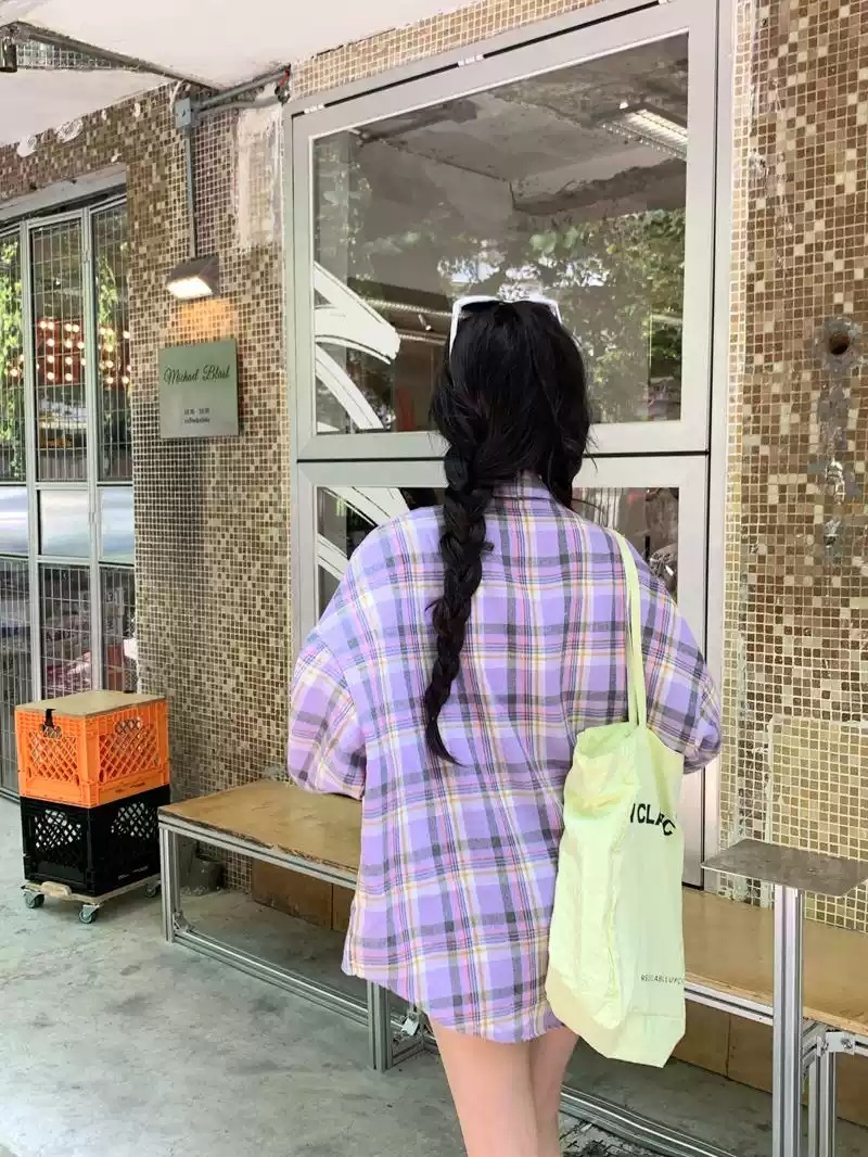 사랑은 외나무다리에서 2화 정유미 셔츠 블라우스 윤지원 체크 캐주얼 의상 옷 패션 - 상세 이미지 5