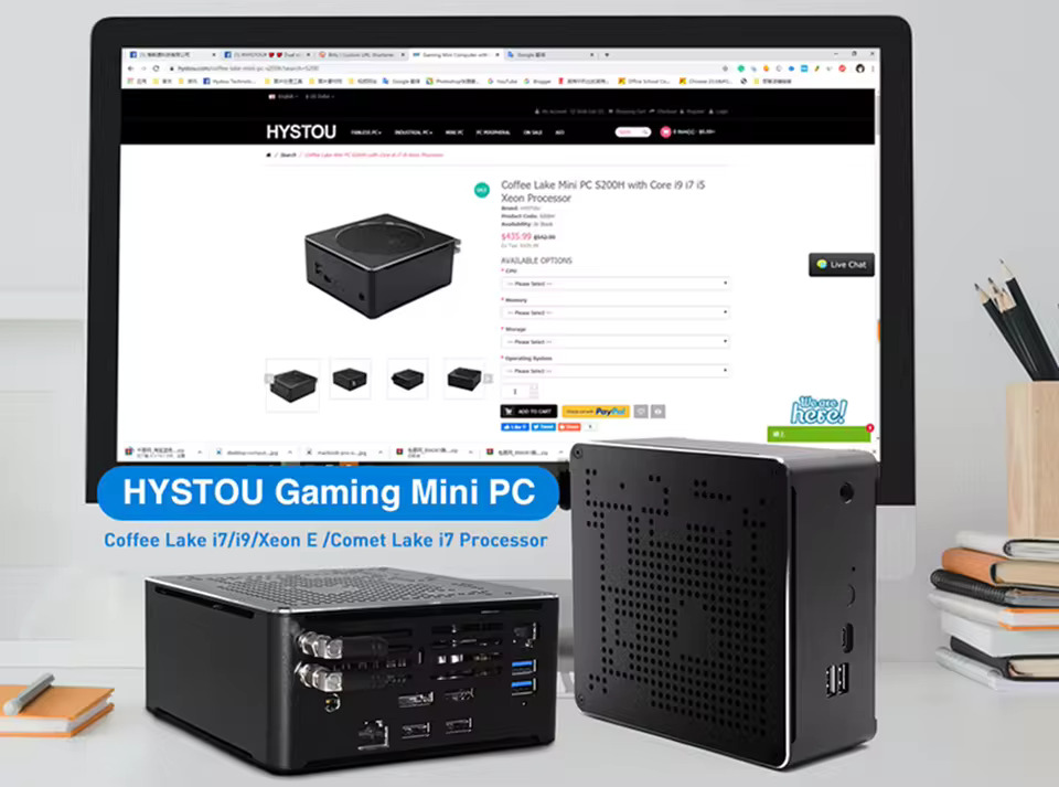 미니pc 미니피씨 HYSTOU-10th Gen Nuc i9 10980HK 10880H 6 코어 i5 미니 PC 2 Lan 윈도우즈 10 x DDR4 M.2 NVME AC 게임용 : 돈나무유통