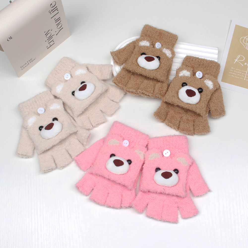 유아 어린이 아기 키즈 아동 초등 학생 여아 남아 주니어 스키 방수 패딩 벙어리 털 장갑 - 상세 이미지 5