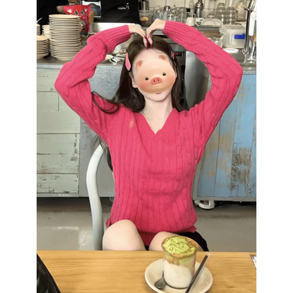 라디오스타 892화 김지윤 니트 핑크 풀오버 트위스트 의상 옷 패션 - 상세 이미지 2