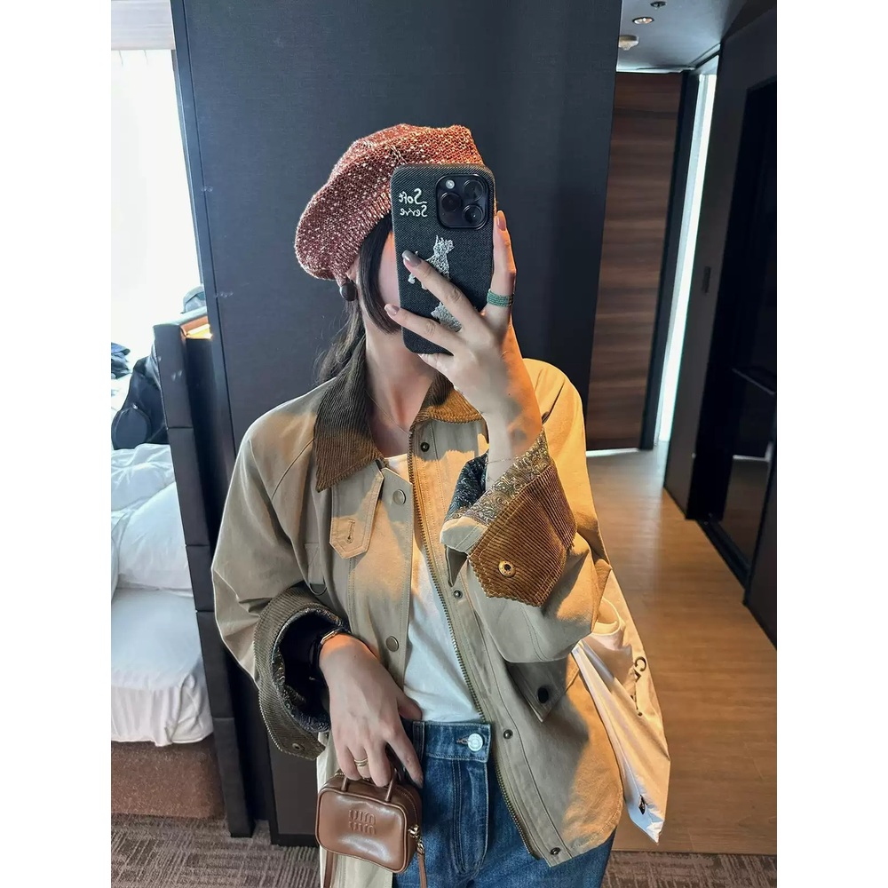 런닝맨 726화 송지효 자켓 점퍼 코듀로이 빈티지 의상 옷 패션 - 상세 이미지 5