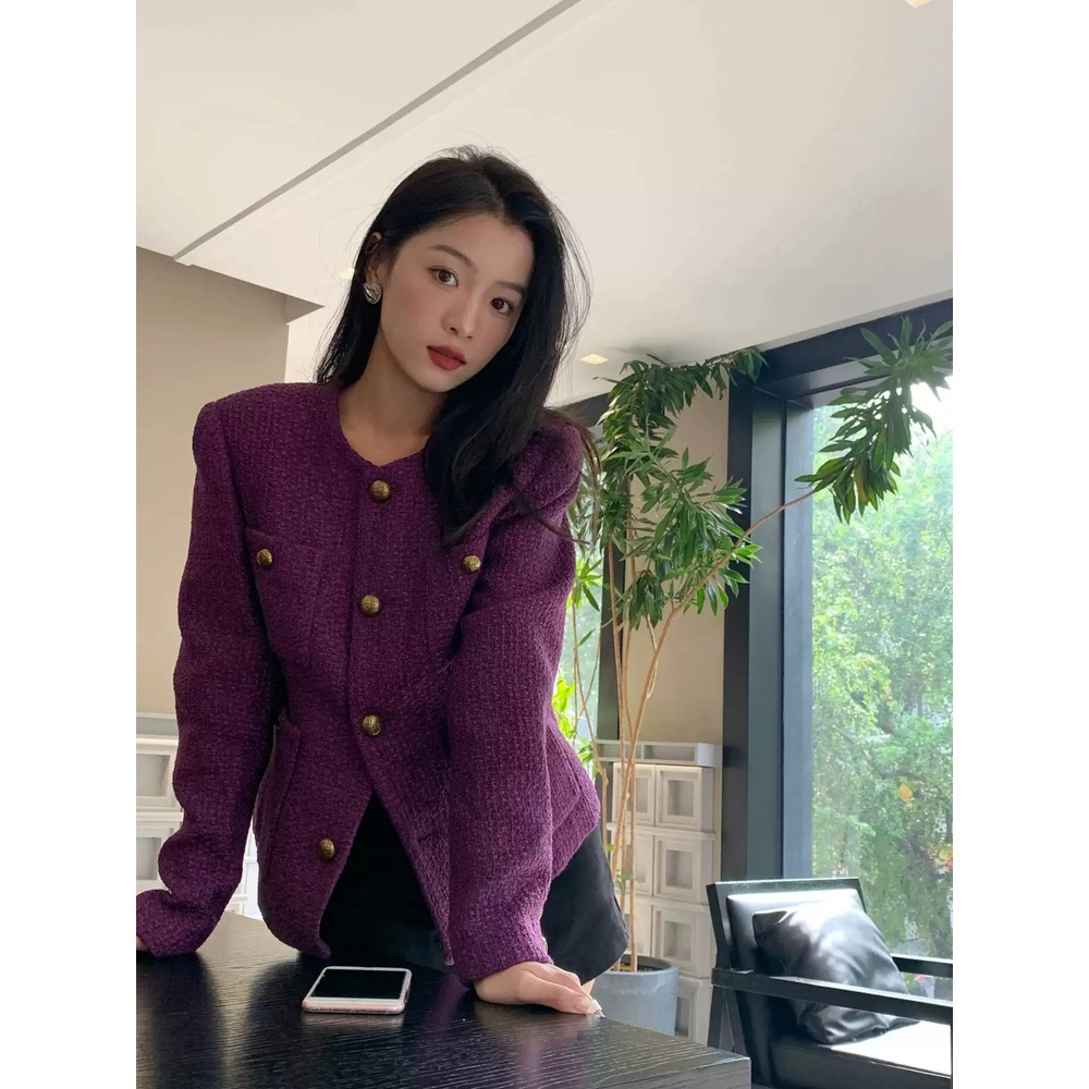 있지 리아 자켓 트위드 공항패션 독특한 간절기 의상 옷 패션 - 상세 이미지 5
