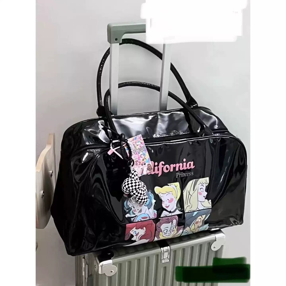 로제 보스턴백 가방 공항패션 빈티지 여행용 의상 옷 패션 - 상세 이미지 2