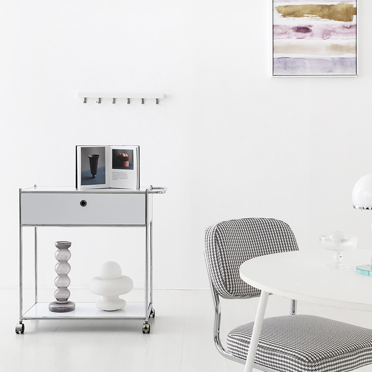 심플리 이동식 서랍장  BC646 870mmx400mmx860mm, 2단, 퓨어화이트 9110.2281 - 상세 이미지 2
