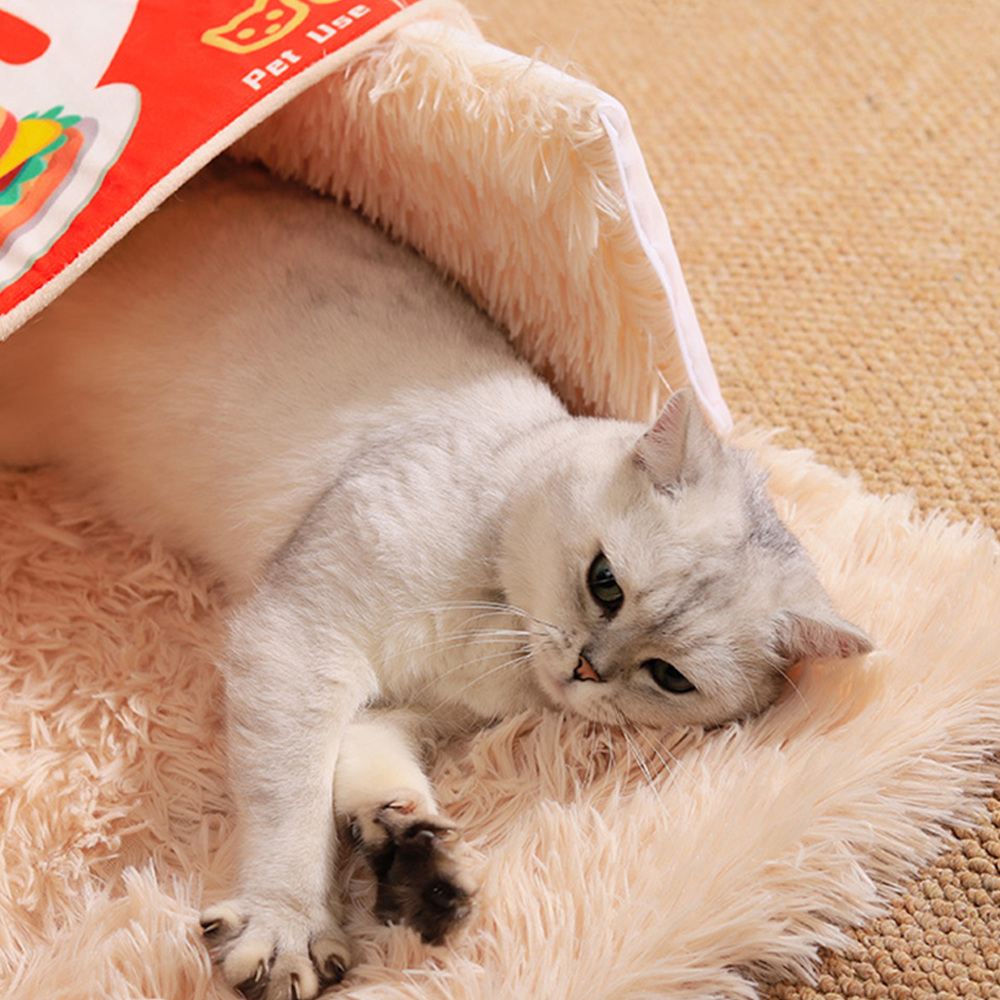 개과천선 푸드박스 숨숨 고양이 하우스 고급 극세사 반려묘 숨숨집 꿀잠 침대 논슬립 강아지 - 상세 이미지 5