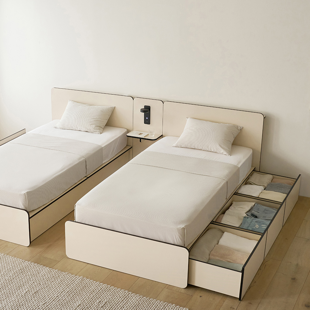 누어 룬드빅 싱글 슈퍼싱글 헤드형 수납침대 프레임 무헤드 S/SS