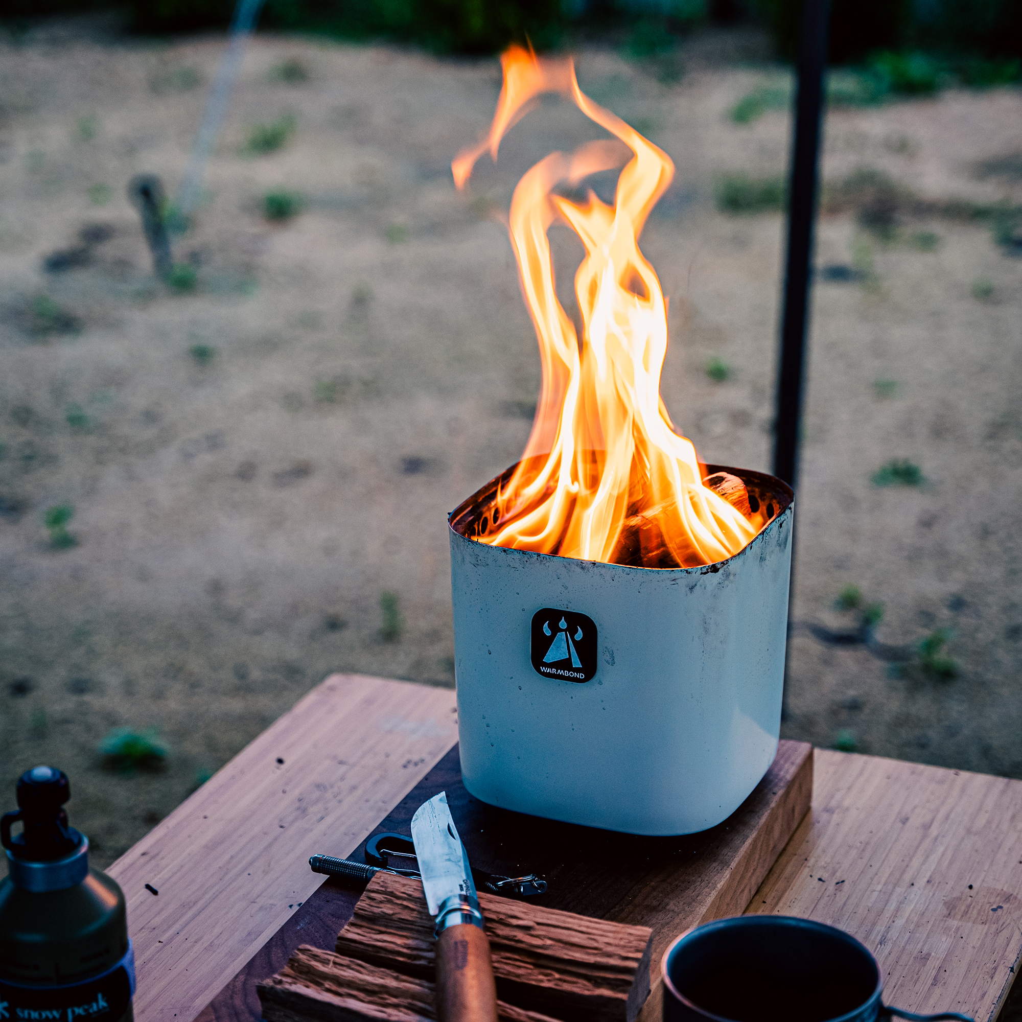 본드스토브 미니 화로대 캠핑 이중연소 알콜 사각 불멍 소형 화로 난로