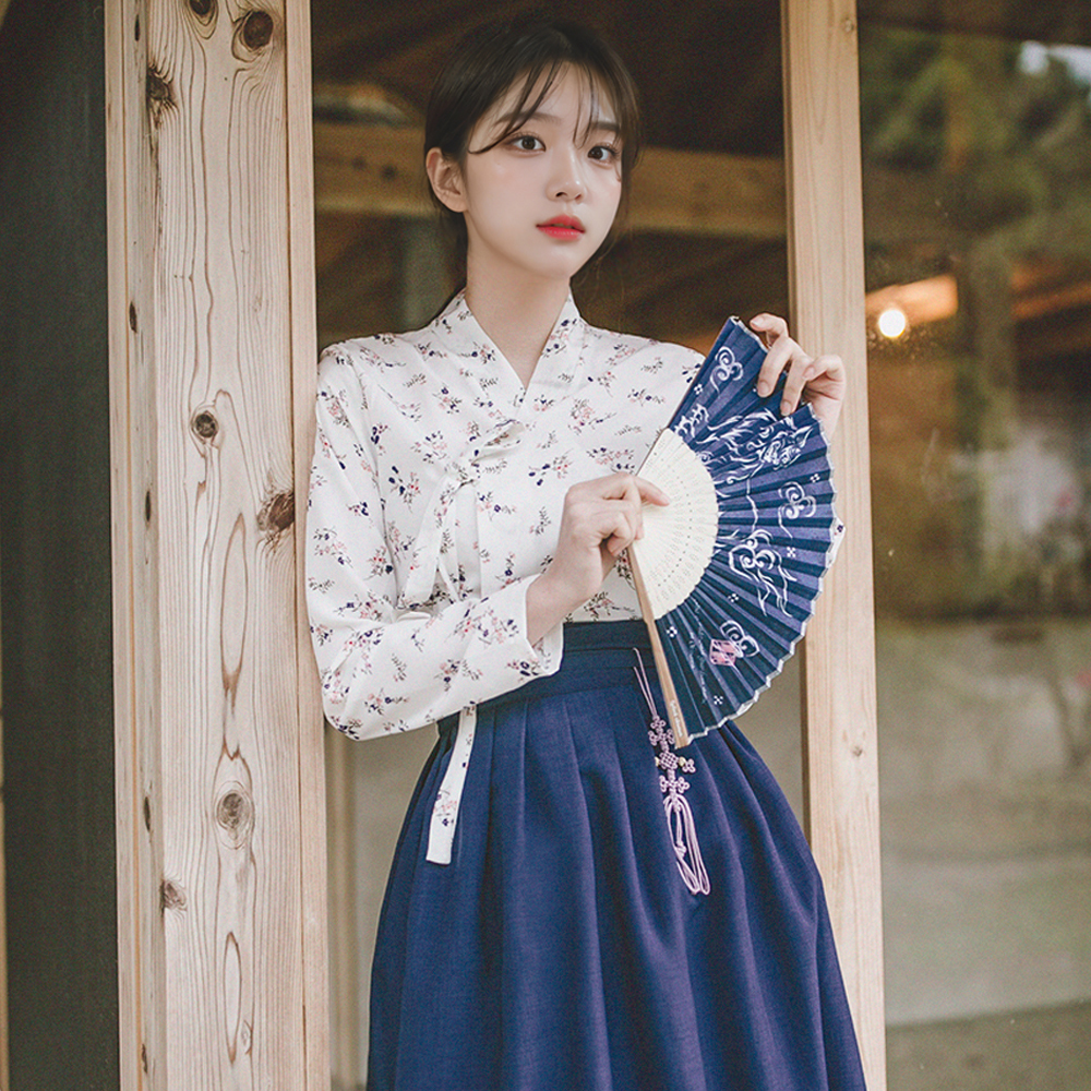 생활한복 세트 보라빈 차미 개량 계량 퓨전 반티-178.3