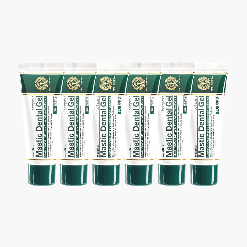 매스틱 덴탈 젤 잇몸 아플 땐 계면활성제 없는 잇몸 마사지 항균 99.9 35g, 6개