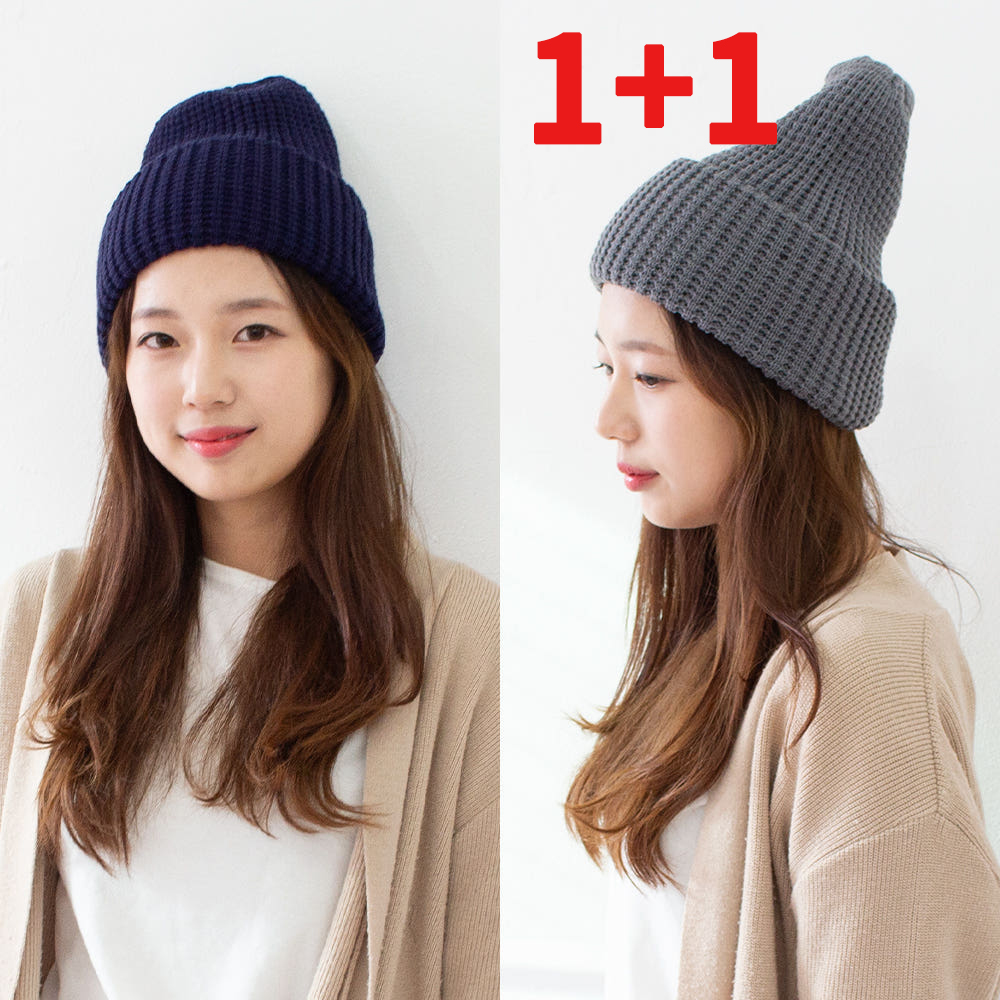 (특가) 1+1 대두 큰머리 빅사이즈 비니