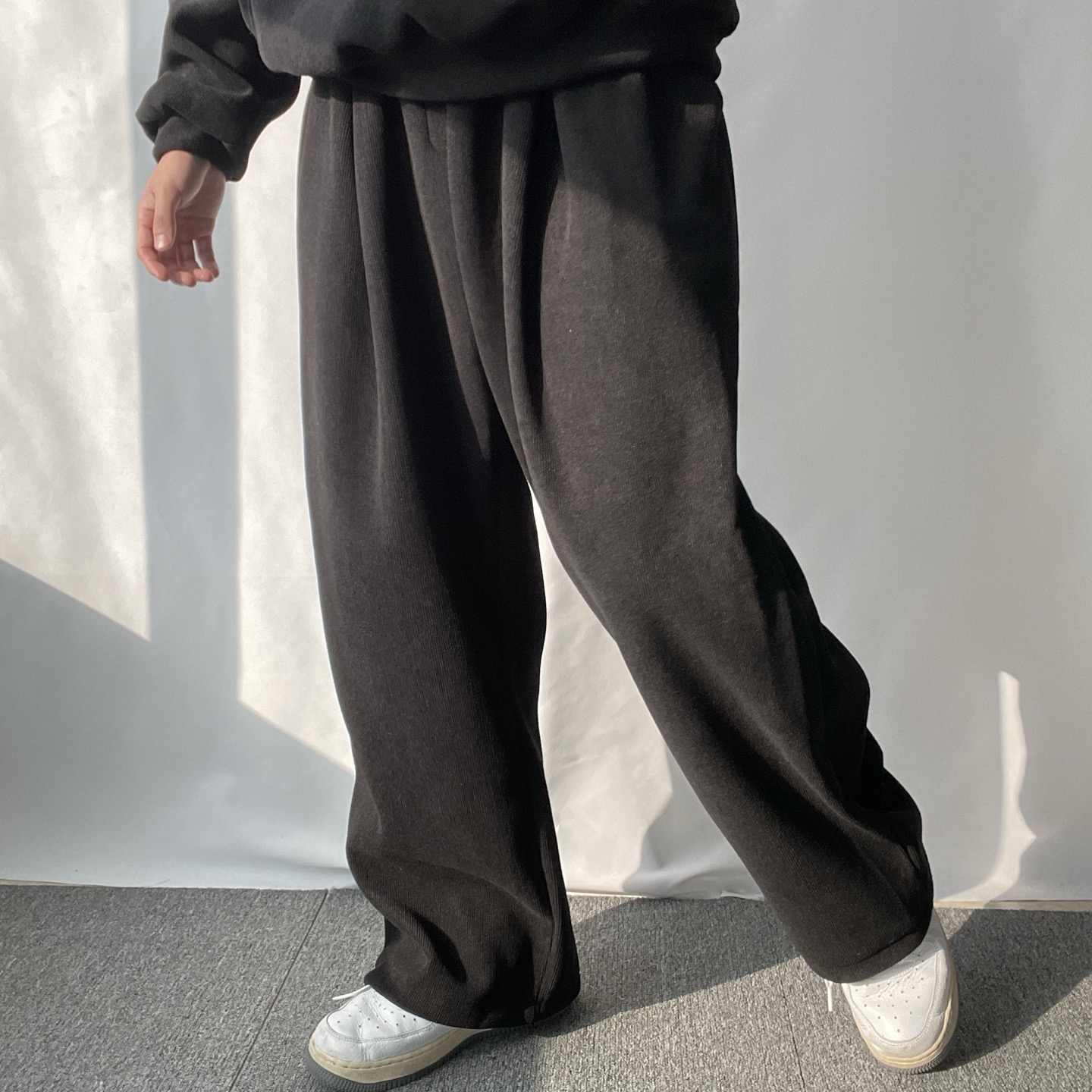 남자코듀로이팬츠 스웻팬츠 통큰바지 남자기모바지 - 상품 이미지