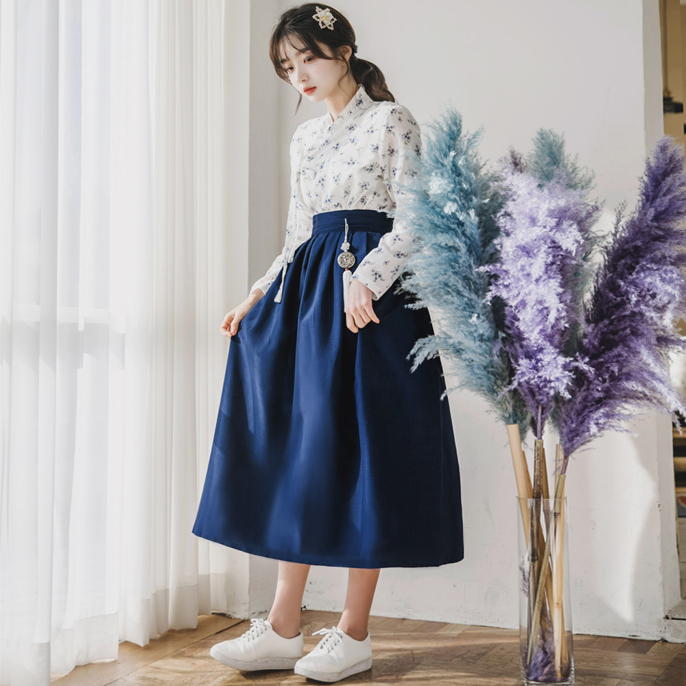 생활한복 롱 허리치마 모음 개량 계량 퓨전 반티 이미지 3
