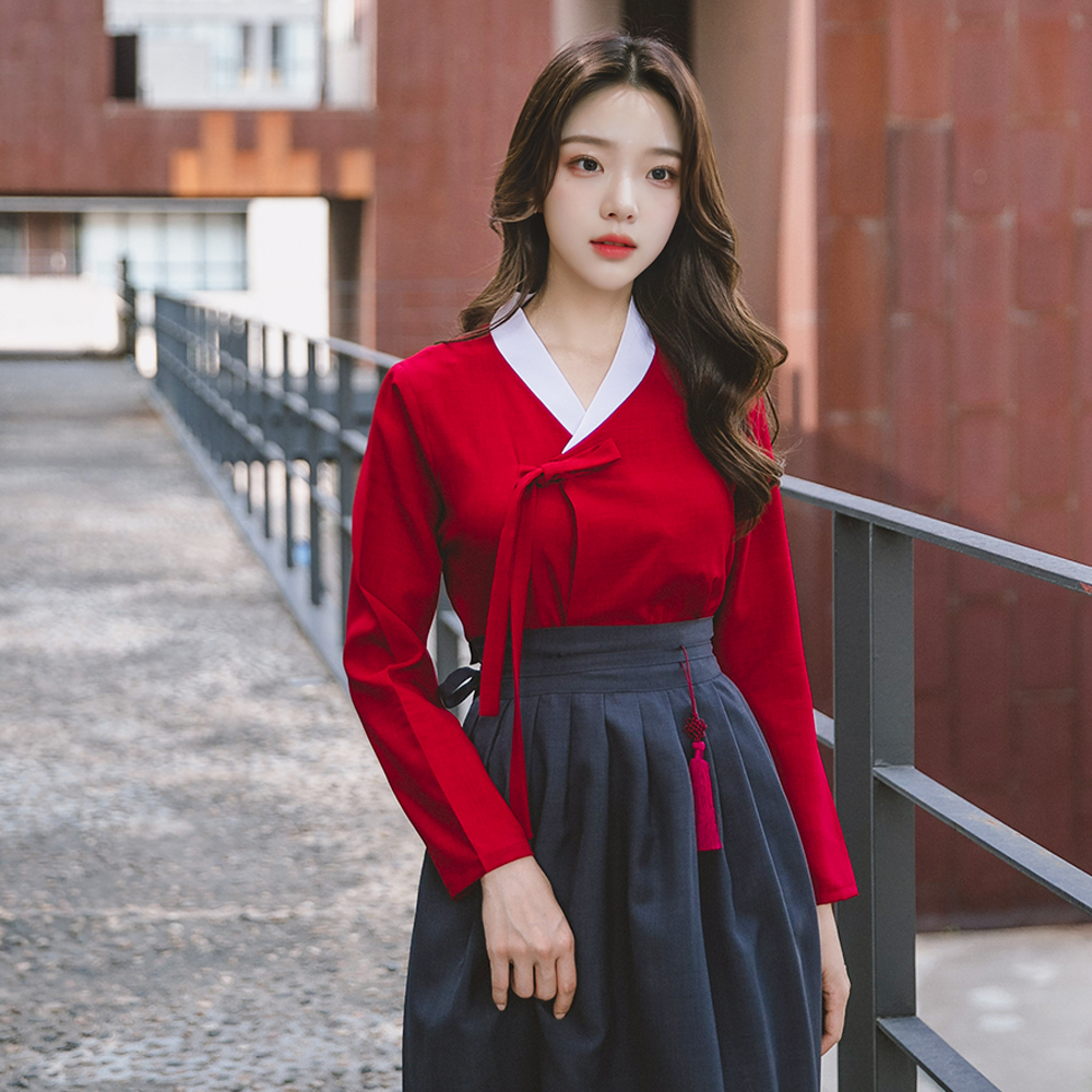 생활한복 세트 환희찬+청아 개량 계량 퓨전 반티-142 이미지 8
