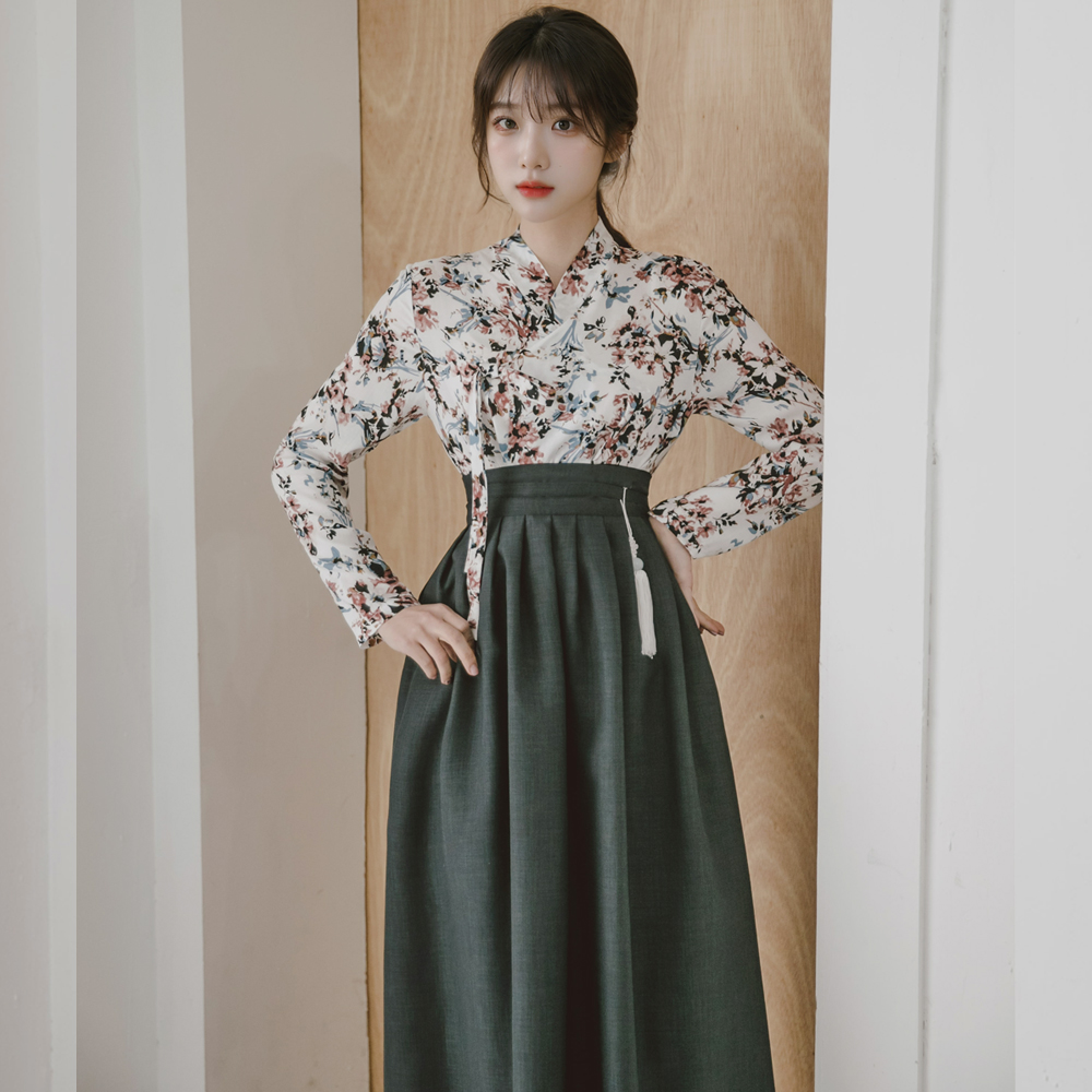 생활한복 회양목 저고리 개량 계량 퓨전 반티-168 - 상품 이미지