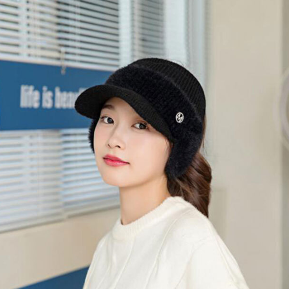 파크골프모자 골프 겨울 귀덮는 방한 여자 귀도리 모자 - 상세 이미지 3