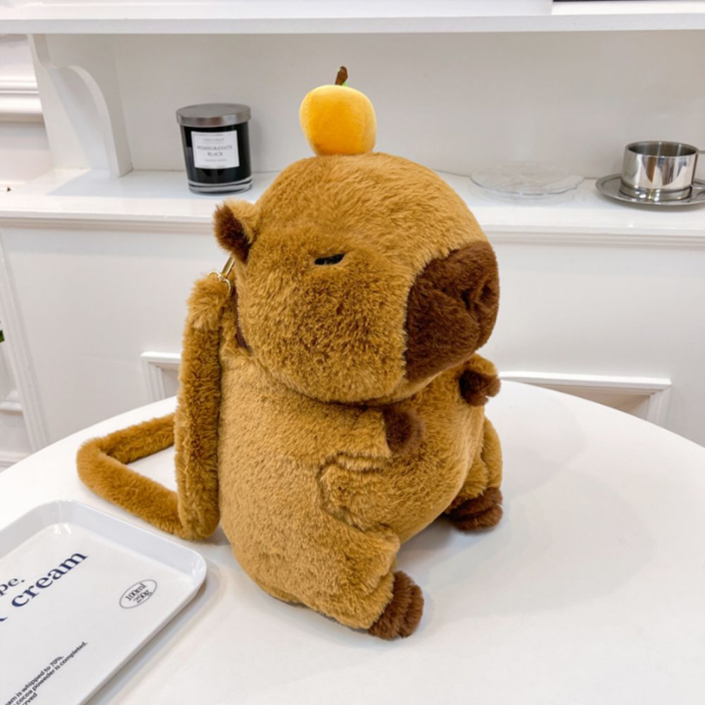 카피바라 가방 백팩 인형 동물 쓸데없는 킹받는 선물 귀여운 파우치 - 상세 이미지 2