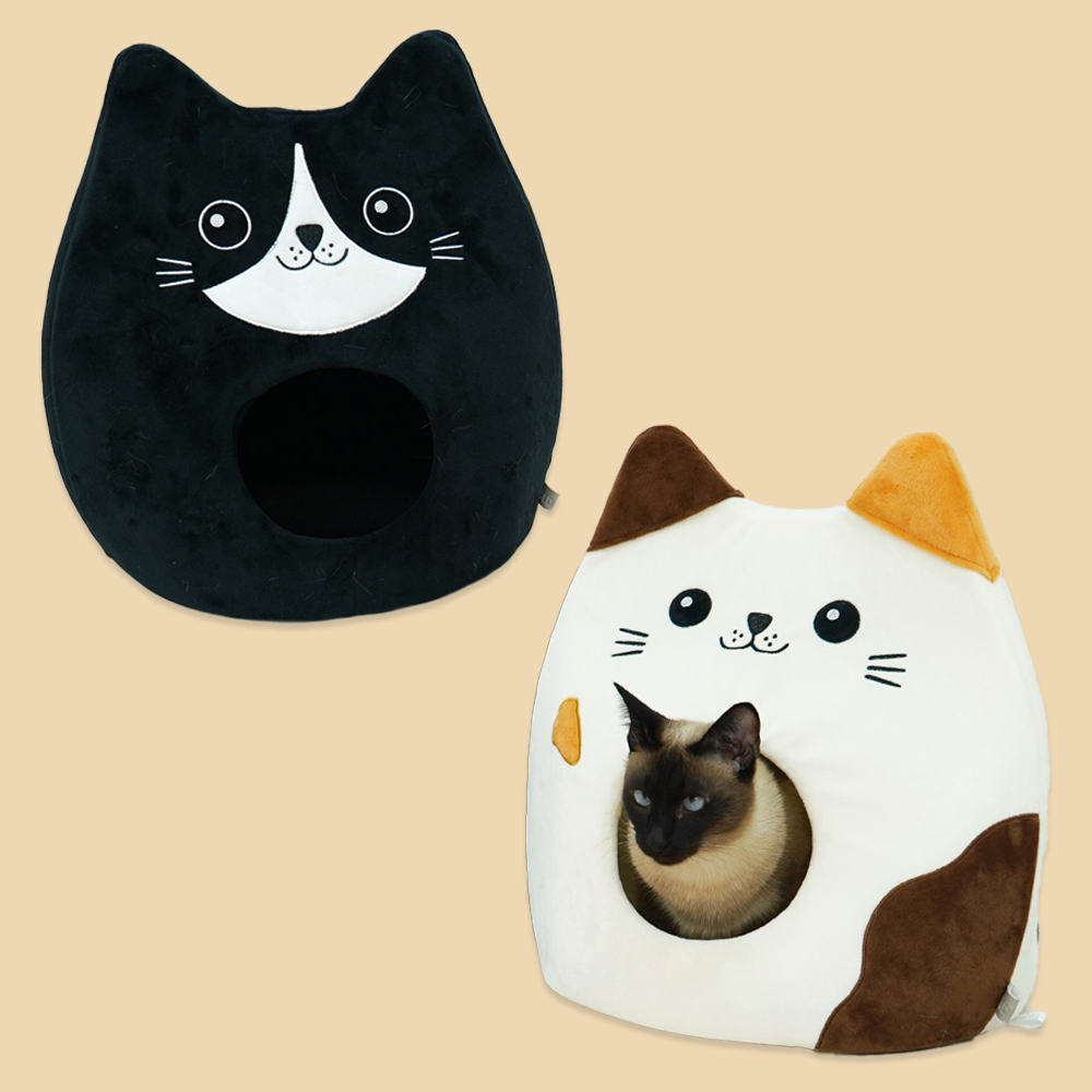 개과천선 키튼캣 숨숨 고양이 하우스 귀여운 고급 극세사 반려묘 숨숨집 꿀잠 쿠션 강아지 - 상세 이미지 5
