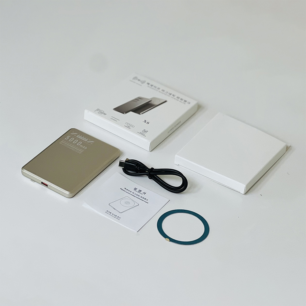 아이폰 맥세이프 초슬림 0.78cm 보조배터리 5000mAh 갤럭시 고속충전 - 상세 이미지 3