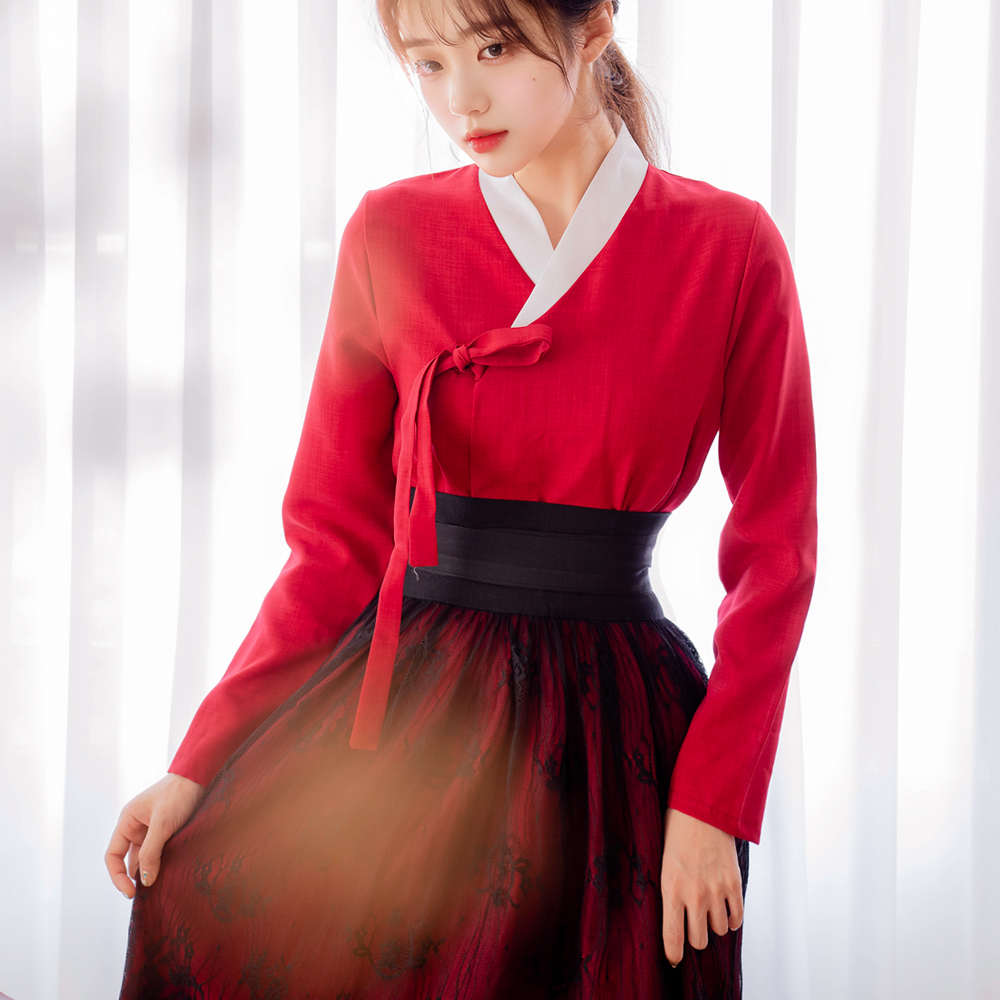 생활한복 세트 환희찬+꽃잠 개량 계량 퓨전 반티-192 이미지 8
