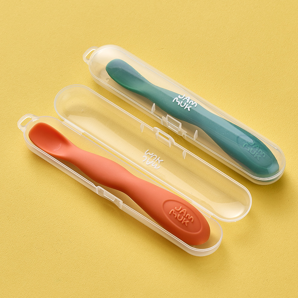 잼먹 초기 이유식 스푼 떠먹스푼 아기 숟가락 실리콘