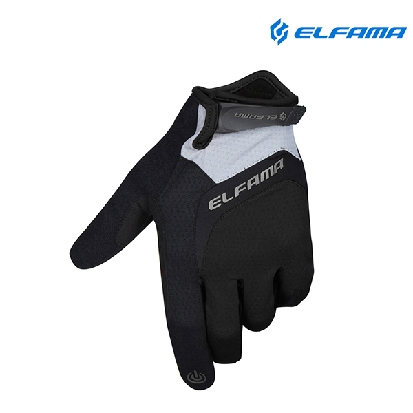엘파마 자전거 긴장갑E 블랙그레이 스마트폰터치 메쉬 손등 라이딩장갑