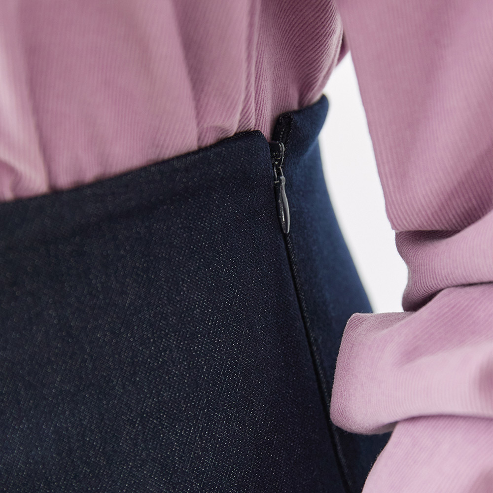 세이클 보정핏 기모 롱 부츠컷 데님 슬랙스 팬츠 - 상세 이미지 5