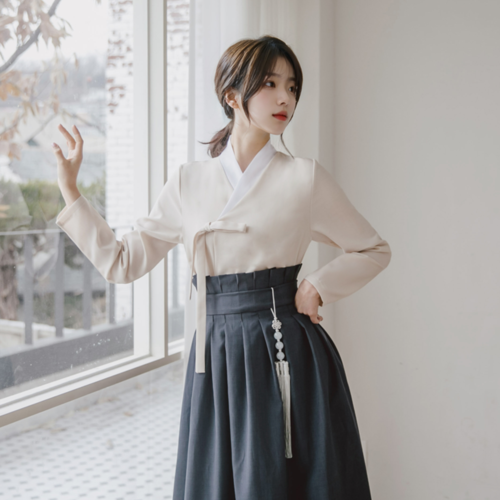 생활한복 목련화 저고리 개량 계량 퓨전 반티-165.1