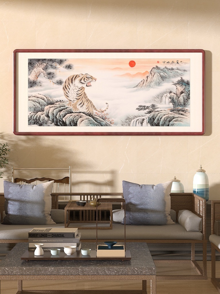 호랑이그림 재물운 현관 인테리어 동양화 액운방지 선물 - 상세 이미지 4