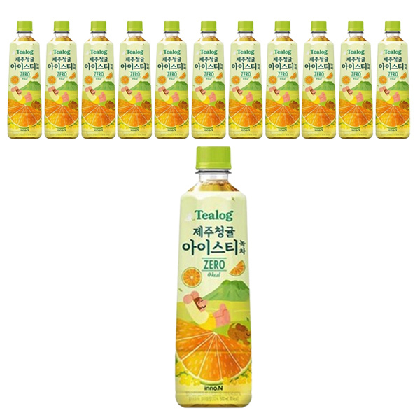 티로그 제주청귤 아이스티 녹차 500ml 12개 : 체리마켓20