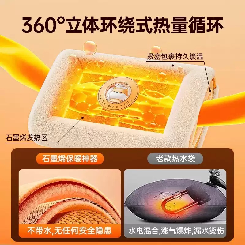 손난로쿠션 휴대용 충전식 발열쿠션 겨울 핸드워머 온열 사무실 핸드 찜질기 베개 - 상세 이미지 4