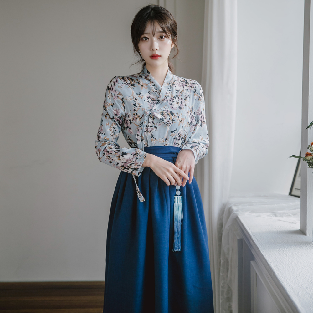 생활한복 물망초 저고리 개량 계량 퓨전 반티-166