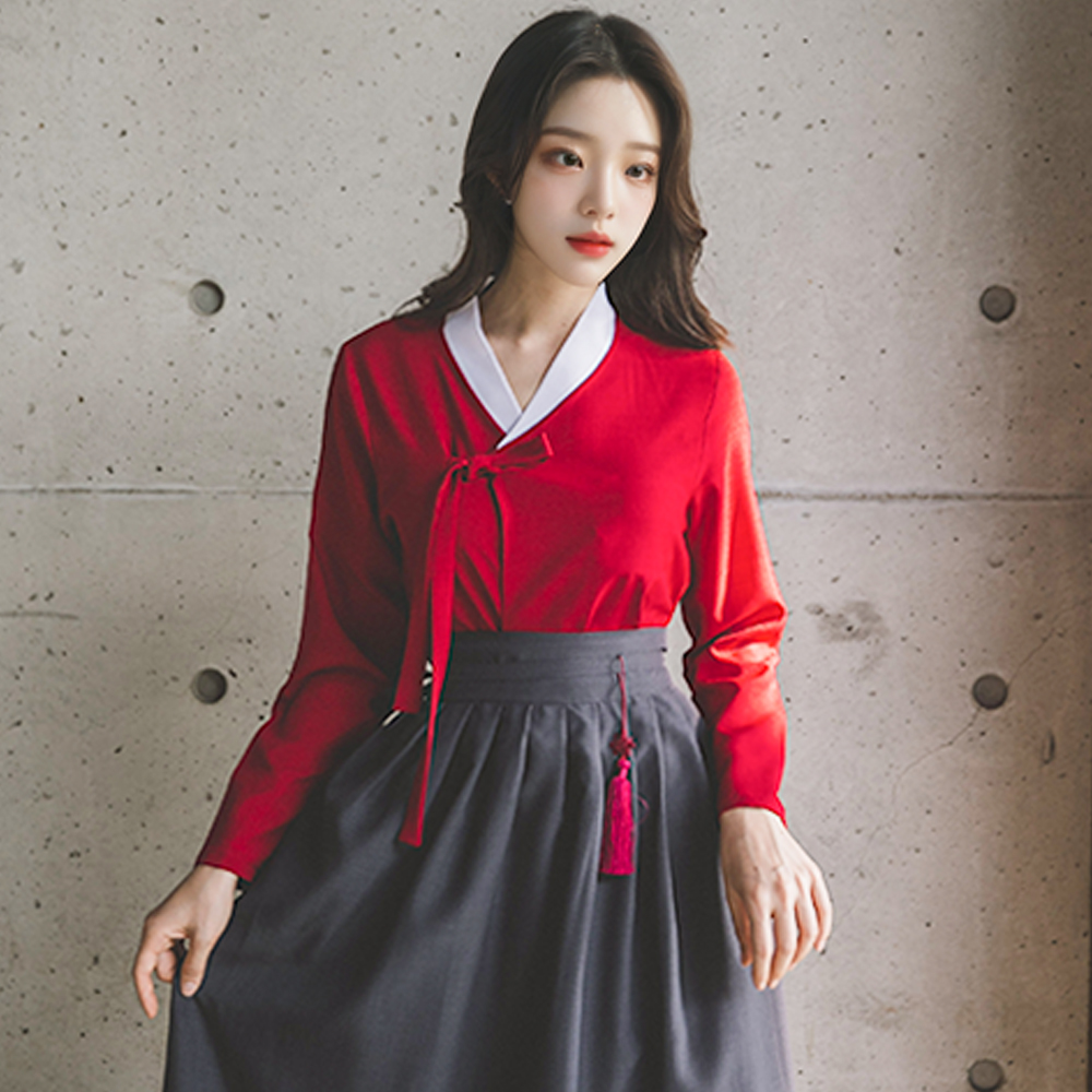 생활한복 세트 환희찬+청아 개량 계량 퓨전 반티-142 이미지 7