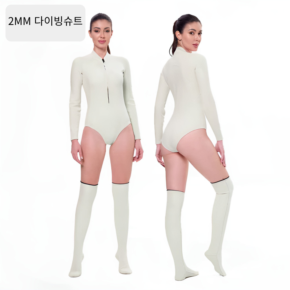 여성 다이빙슈트 슬림핏 자외선 차단 웨슈트 2MM - 상세 이미지 2