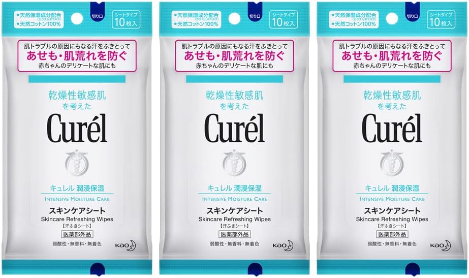 Curel 큐렐 스킨케어 바디시트 10매입 3개세트