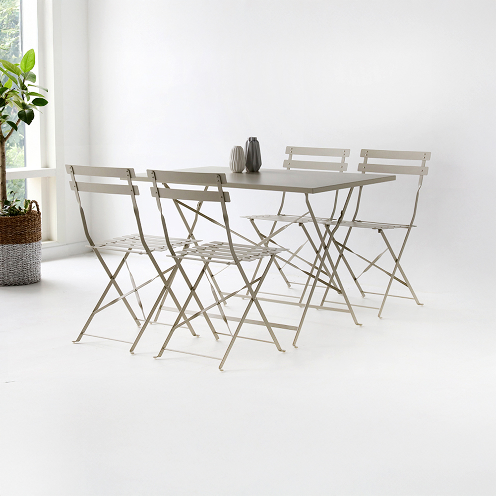 몰튼 4인세트 접이식 빈티지테이블 1100