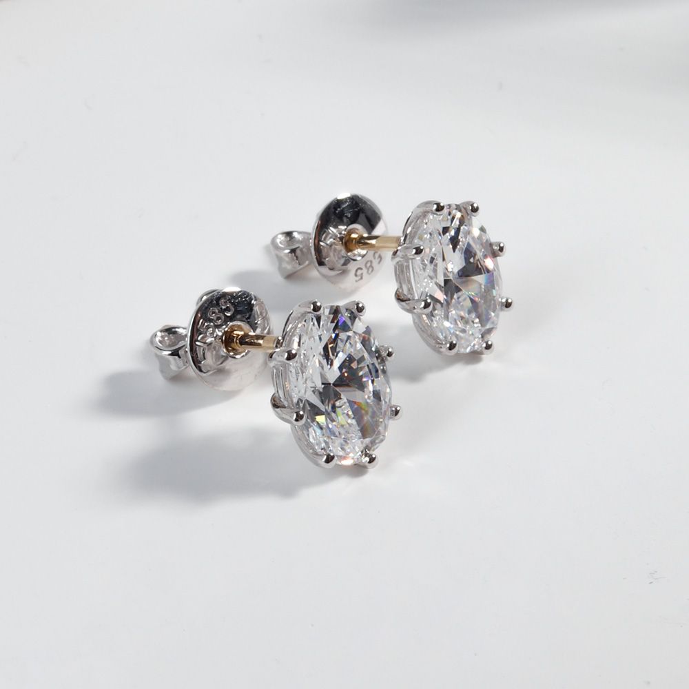 1캐럿 오벌 컷 다이아 귀걸이 랩 IGI 결혼 기념일 생신 생일 선물 연말 모임 팬시컷 - 상세 이미지 5