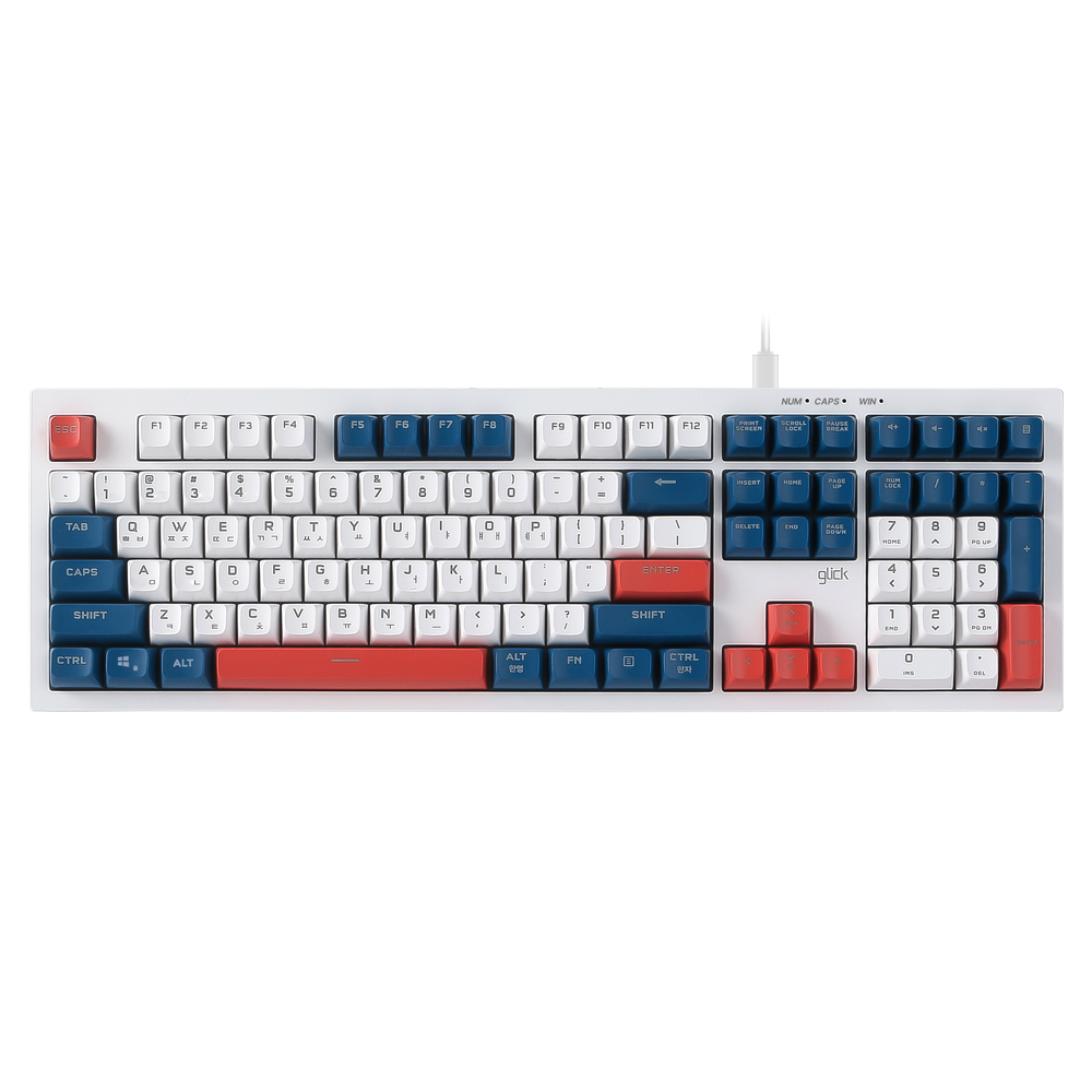 지클릭커 오피스프로 OPK50 사일런스 M RGB 무소음 방수 키보드 Greenwich CR1 108키