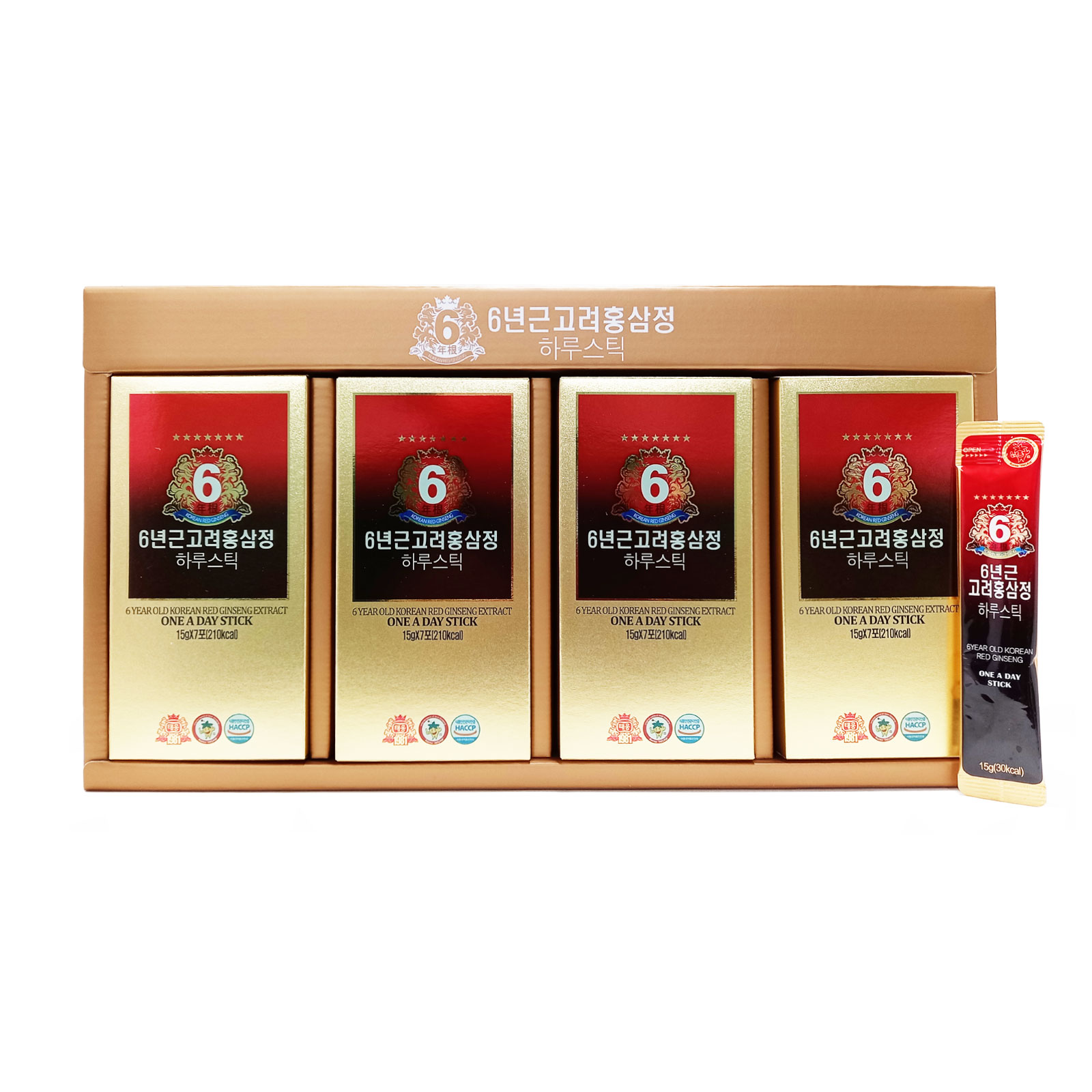 6년근 고려홍삼정 하루스틱 15g 28포입 명절 효도 선물 세트 - 메인 이미지