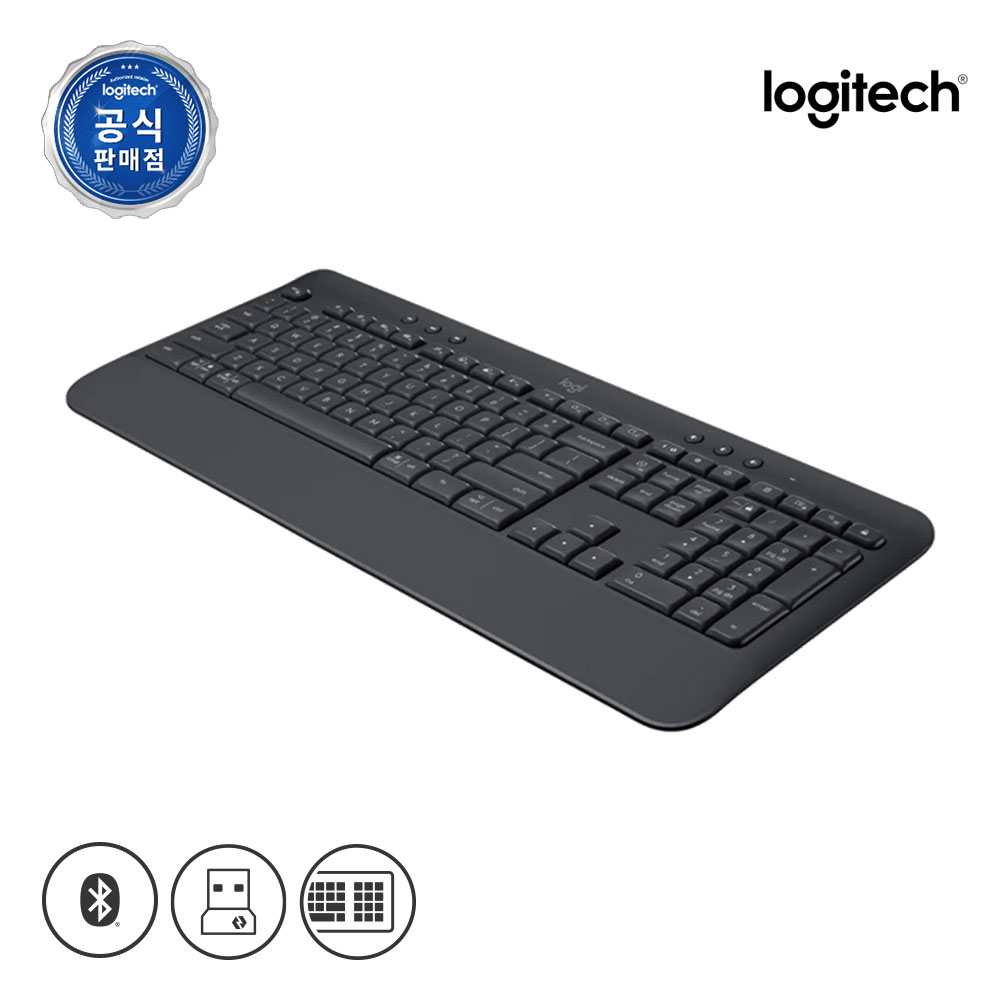 [N배송] [강세일] 로지텍코리아 공식 시그니처 MK650 콤보 무선 키보드 마우스 세트 그래파이트, 멤브레인 - 상세 이미지 4