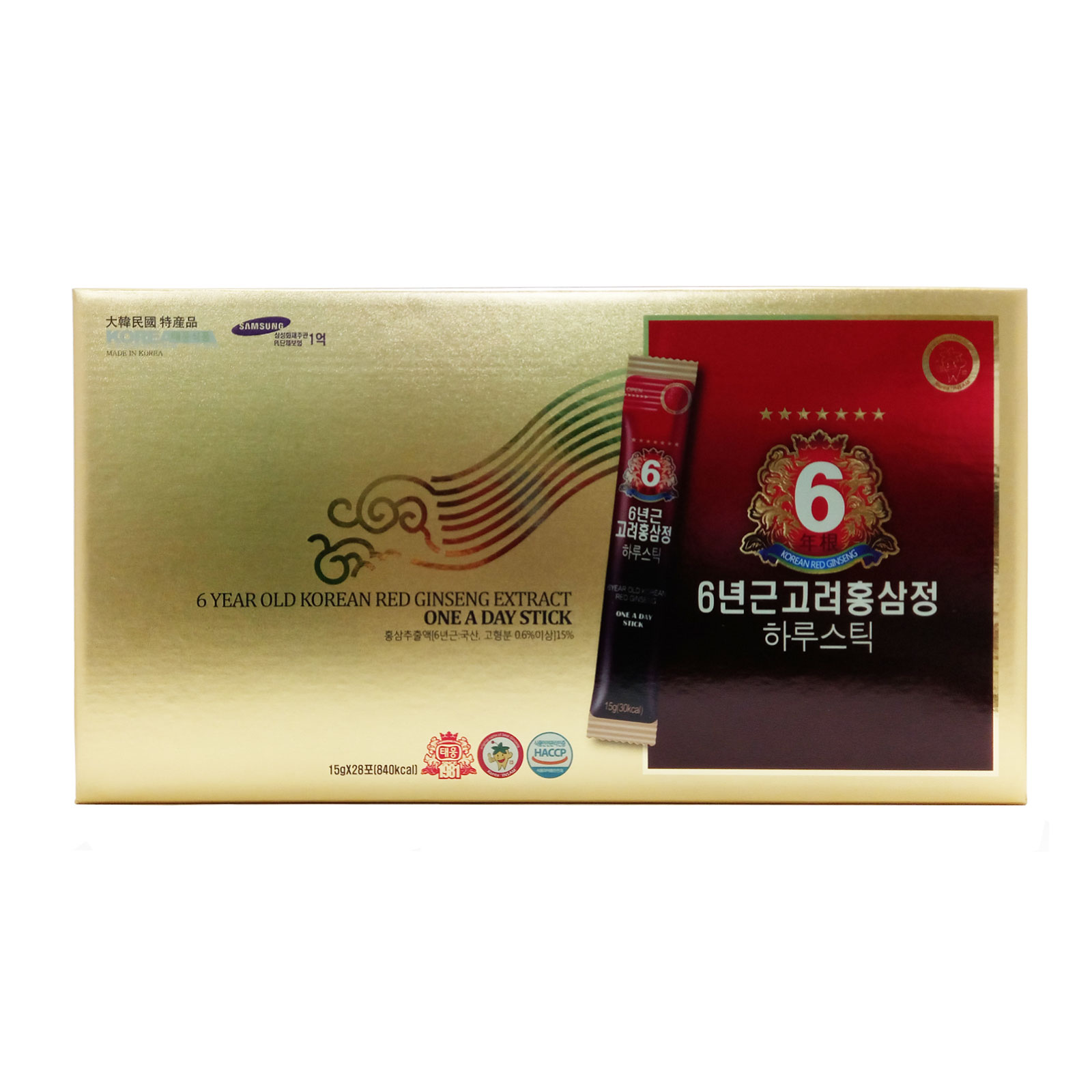 6년근 고려홍삼정 하루스틱 15g 28포입 명절 효도 선물 세트 - 상세 이미지 2