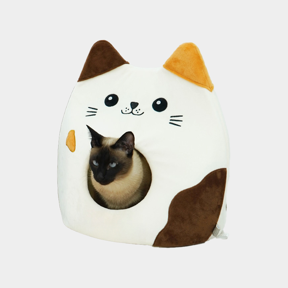 개과천선 키튼캣 숨숨 고양이 하우스 귀여운 고급 극세사 반려묘 숨숨집 꿀잠 쿠션 강아지 - 상세 이미지 4