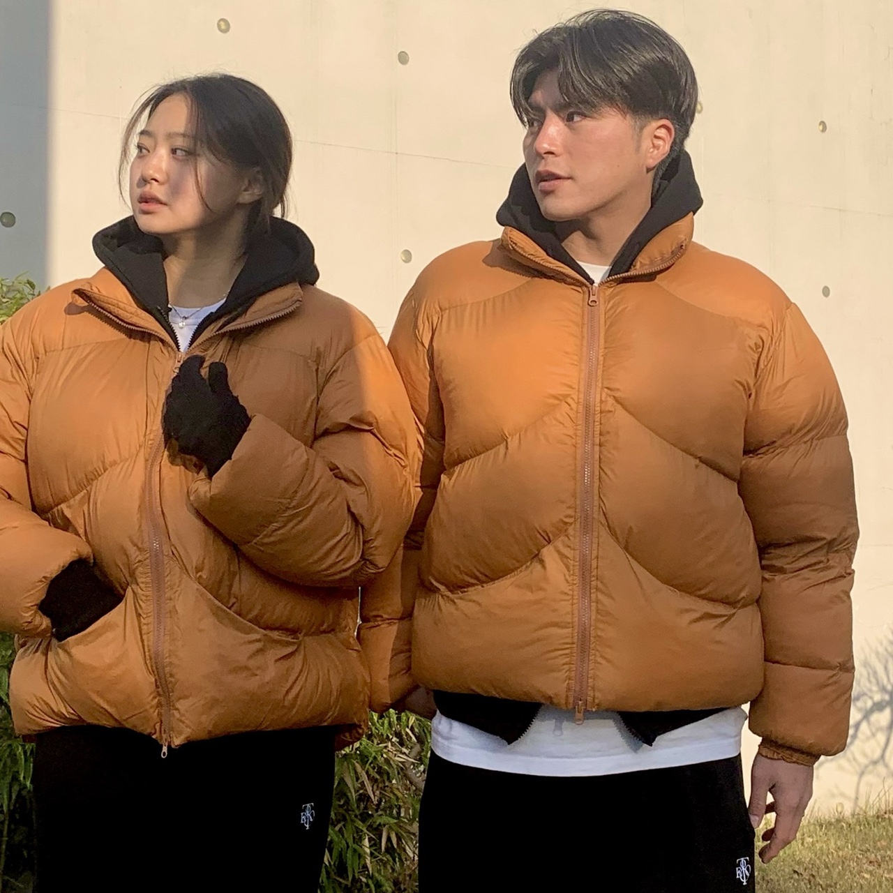 숏패딩 커플패딩 웨이브 웰론패딩 - 메인 이미지