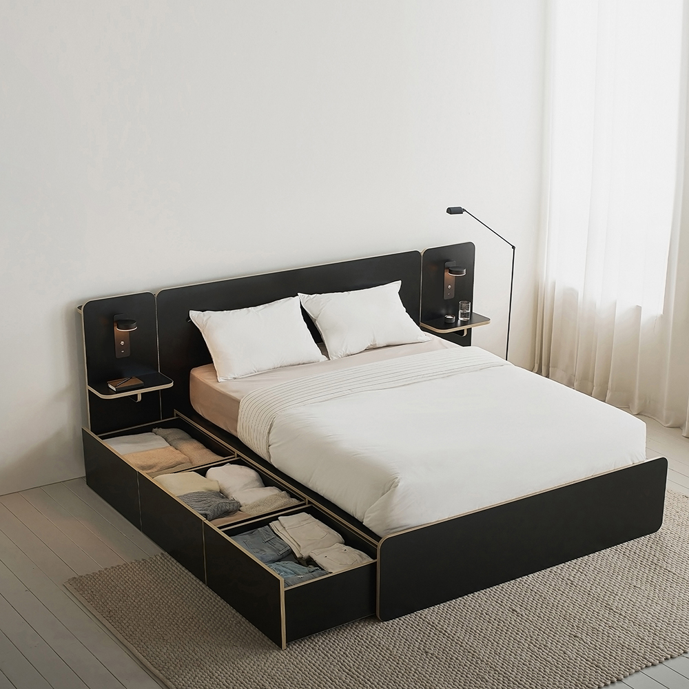 누어 룬드빅 싱글 슈퍼싱글 헤드형 수납침대 프레임 무헤드 S/SS