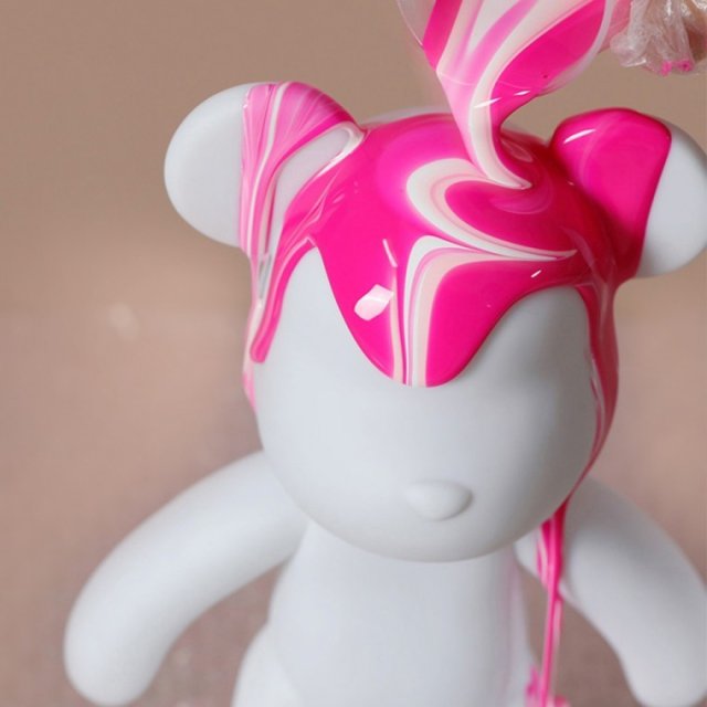 가민 아크릴물감 푸어링 플루이드아트 베어브릭 아트토이 대용량 화이트 60ml