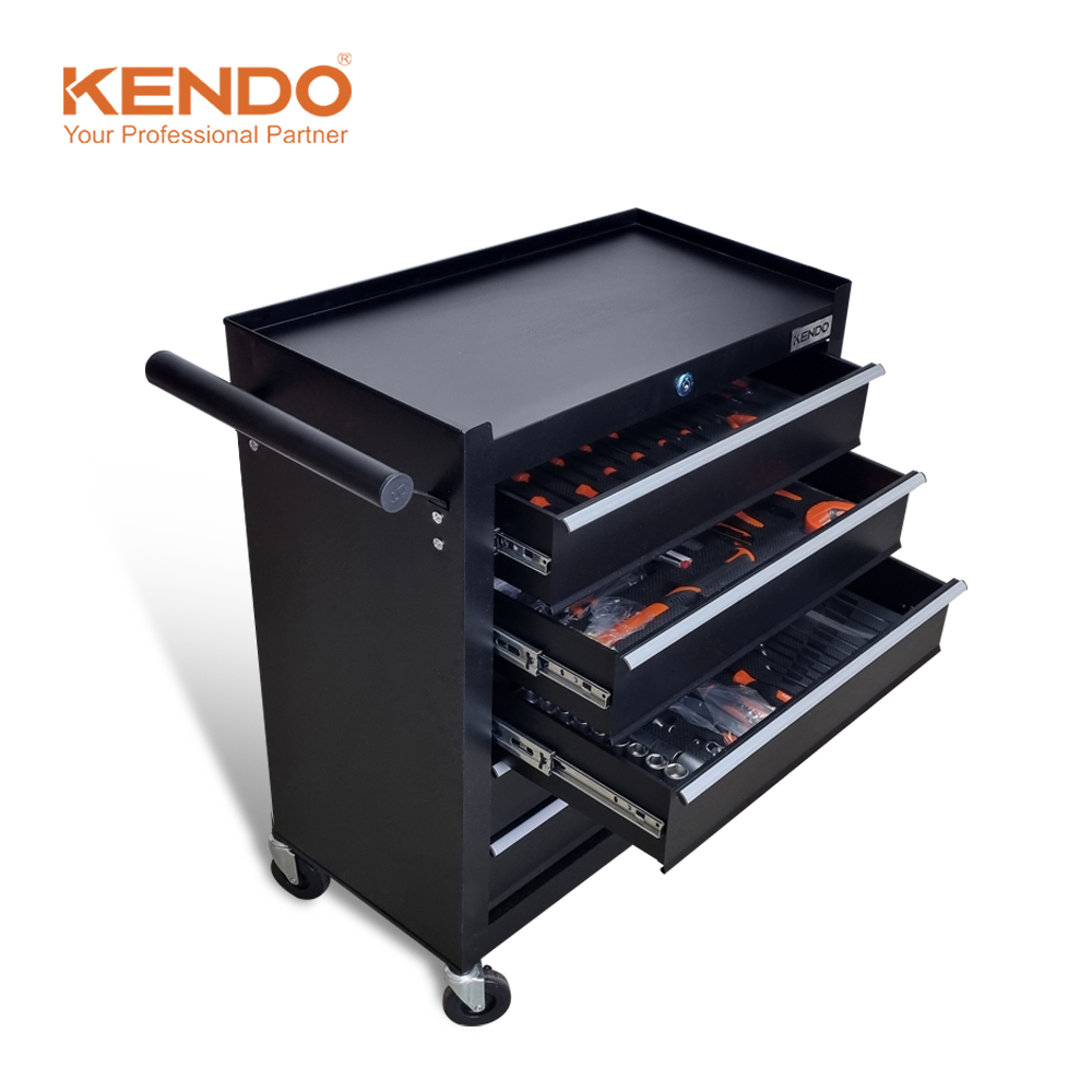 켄도 툴픽업 공구세트 145pcs 90343N 이동식 공구함 카트 시설관리 설비 전문가용