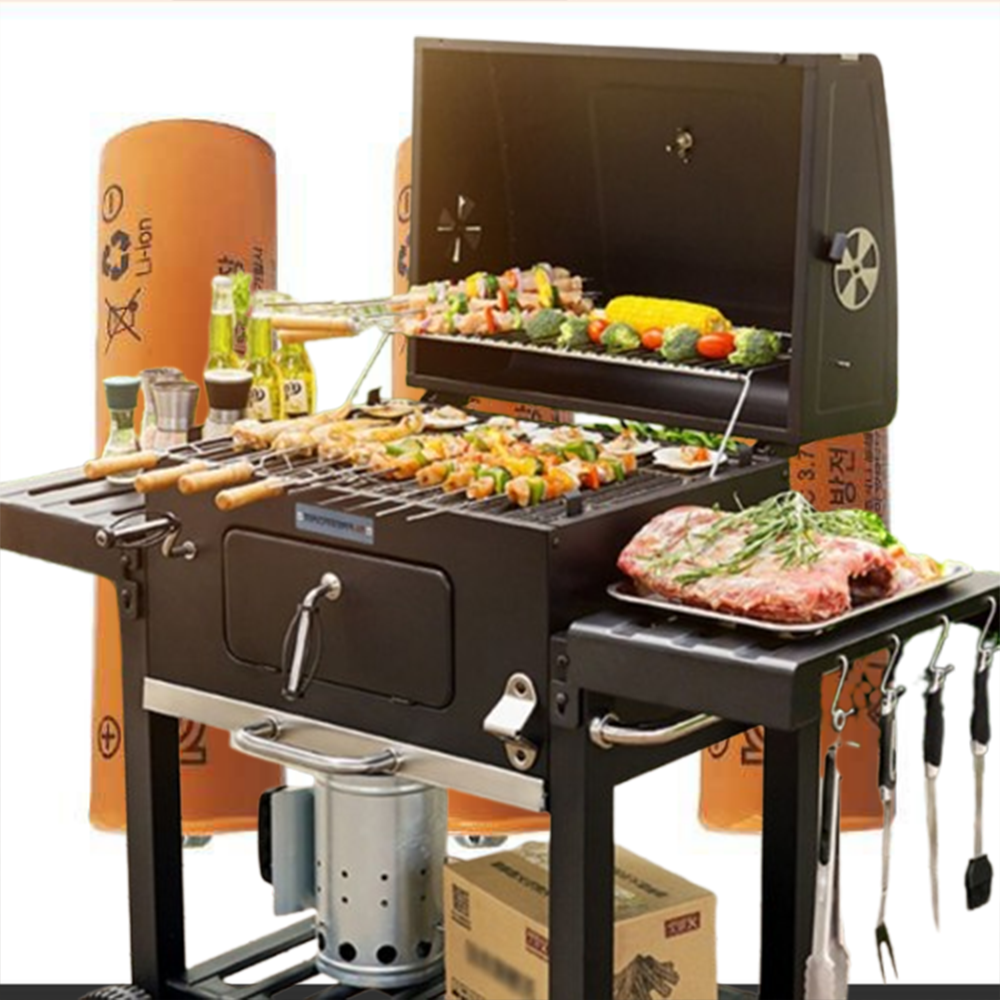 바베큐 그릴 화로대 가정용 업소용 불판 훈연 숯불 화로 야외 캠핑 펜션 훈제 대형 접이식