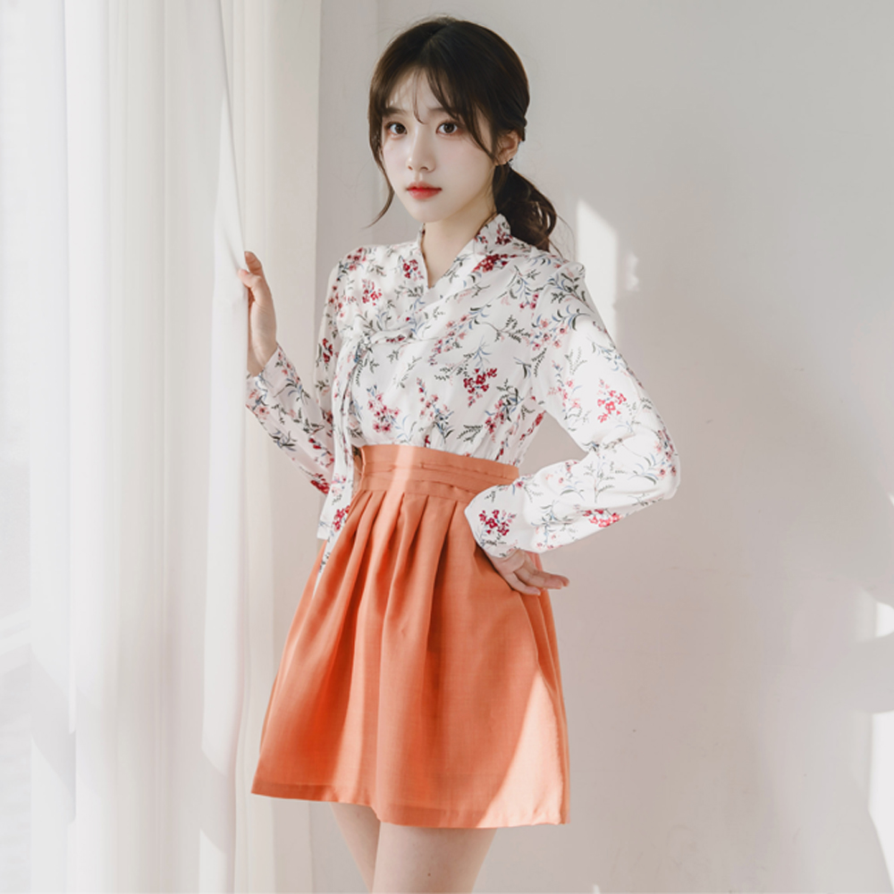 느루 미니 허리치마 생활한복 개량 계량 퓨전 반티 - 상품 이미지